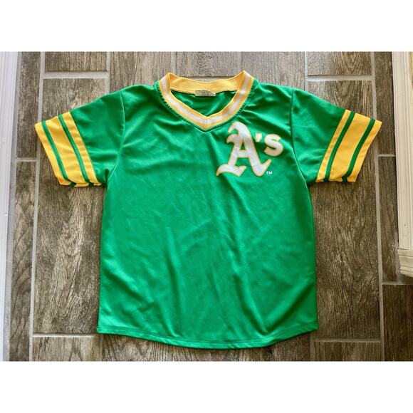 Oakland Athletics Reggie Jackson Green Retro Throwback MLB Jersey M - Picture 1 of 3